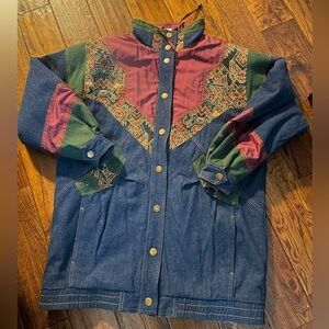 COPY - VTG 80s 220 Hickory Patchwork Denim Snap Jacket